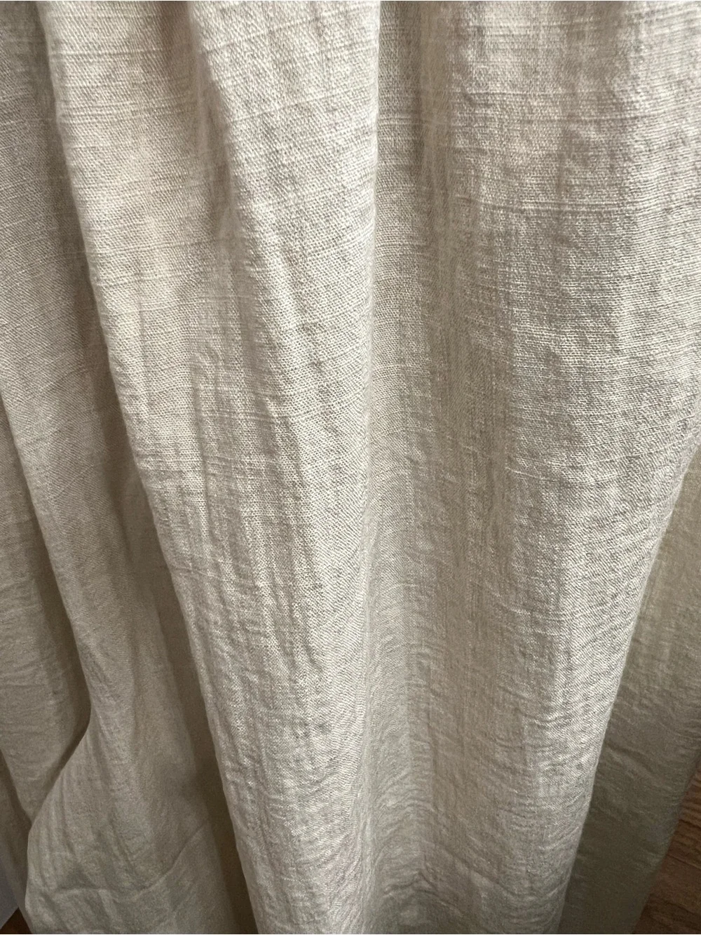 Zara Cream Smocked Waist Wide-Leg Joggers